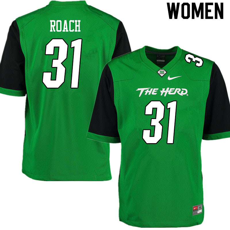 Women #31 Keylin Roach Marshall Thundering Herd College Football Jerseys Sale-Gren - Click Image to Close
